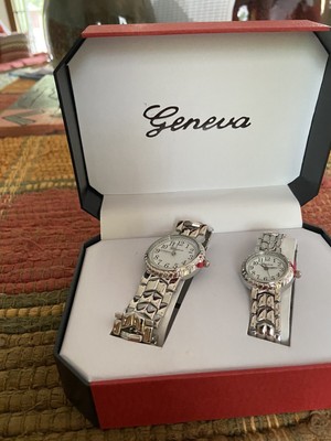 NIB-Geneva Mens And Womens Matching Wristwatches