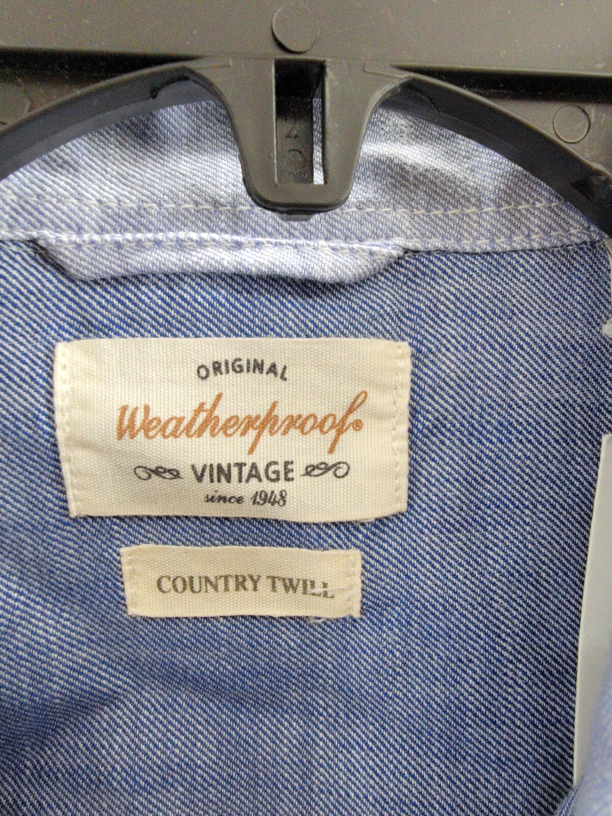 Weatherproof Vintage Long Sleeve Solid Cotton Twill Shirt Men's S French Navy - Picture 15 of 19