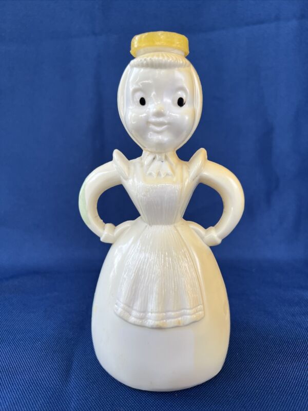 Vintage 1950’s Merry Maid Laundry Sprinkler Bottle Yellow Cream~ Empty Shaker