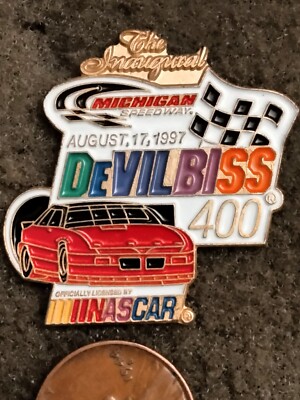 NASCAR Winston Cup Race Day Pin DeVilbiss 400 Michigan August 17 1997