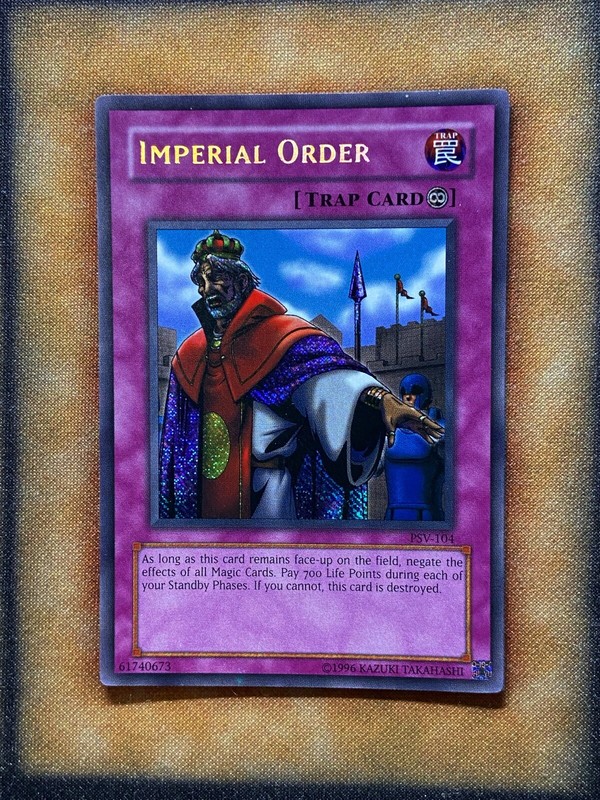 Yugioh Imperial Order PSV-104 Secret Rare REVERSE SECRET MISPRINT