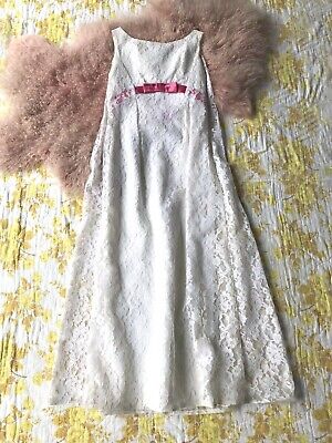 Vintage 60's Lace Cottagecore Gunne Sax Style Romantic Boho Maxi Dress Small