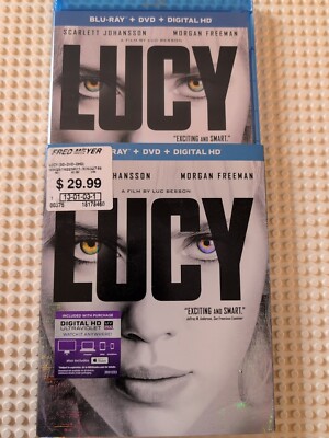 Lucy (Blu-ray/DVD, 2015, 2-Disc Set, Includes Digital Copy) New Sealed W/Sleeve!