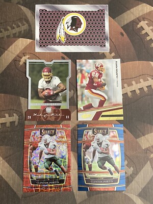 Clinton Portis Washington Redskins (2004-2010) 4 Card Lot