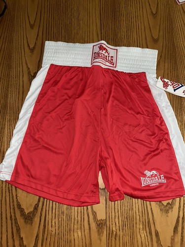 LONSDALE MENS BOXING SHORTS RED SIZE MEDIUM NWT | eBay