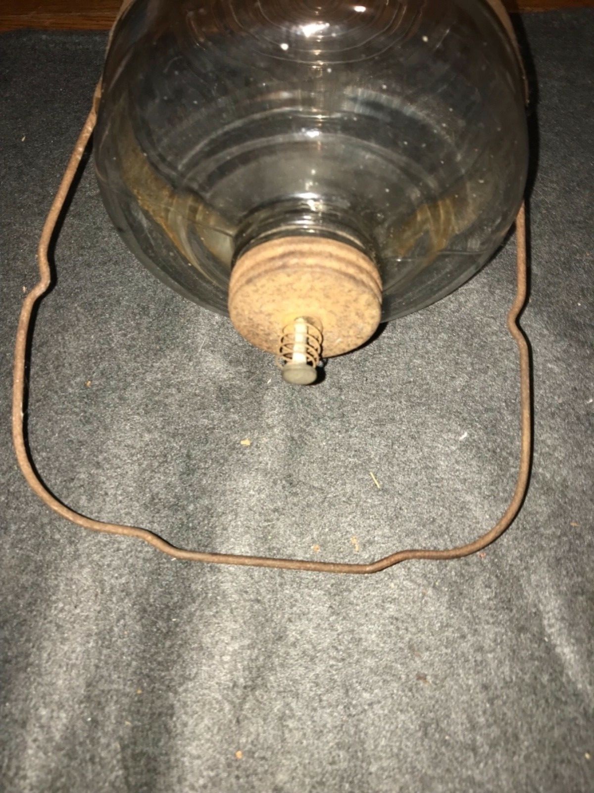 VTG KEROSENE GLASS TANK JUG   for heaters stoves very good cond