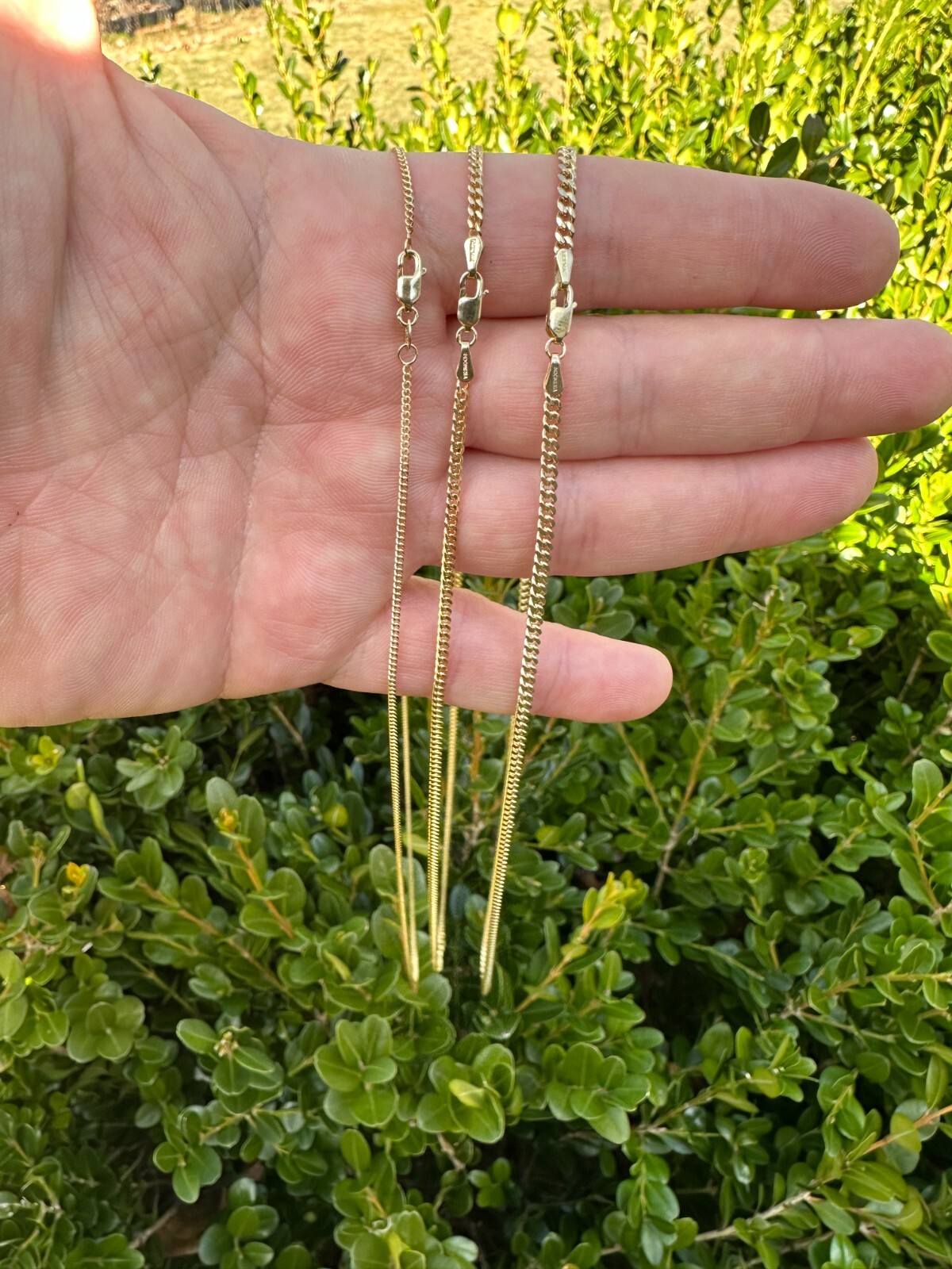 Pre-owned Silver Men's Ladies Solid 14k Yellow Gold Micro 1.5-3mm Miami Cuban Link Chain Necklace