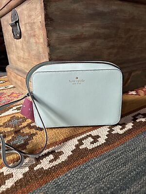 Kate Spade NY Harper Crossbody Bag Style Refined Leather Aphrodite Blue