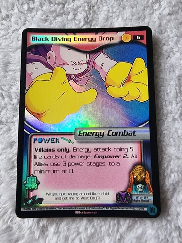 DBZ Dragon Ball Z FOIL Black Diving Energy Drop 6 CCG