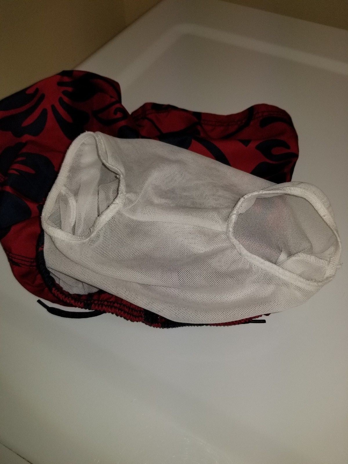 Gymboree Boys Navy Red Tropical Swim Trunks Size 3T EUC