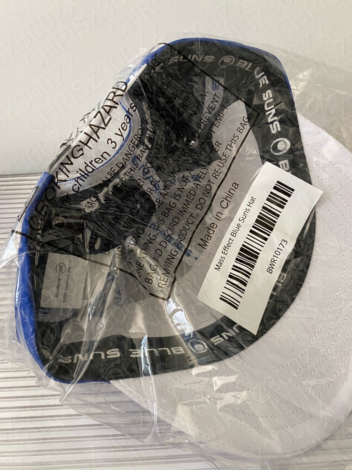 Mass Effect 3 Aria Blue Suns Mercenary Snapback Cap Hat Figure Skyllian Verge N7