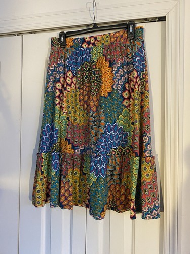 Women's Colorful Harlow & Rose Tiered Skirt Size Large | eBay