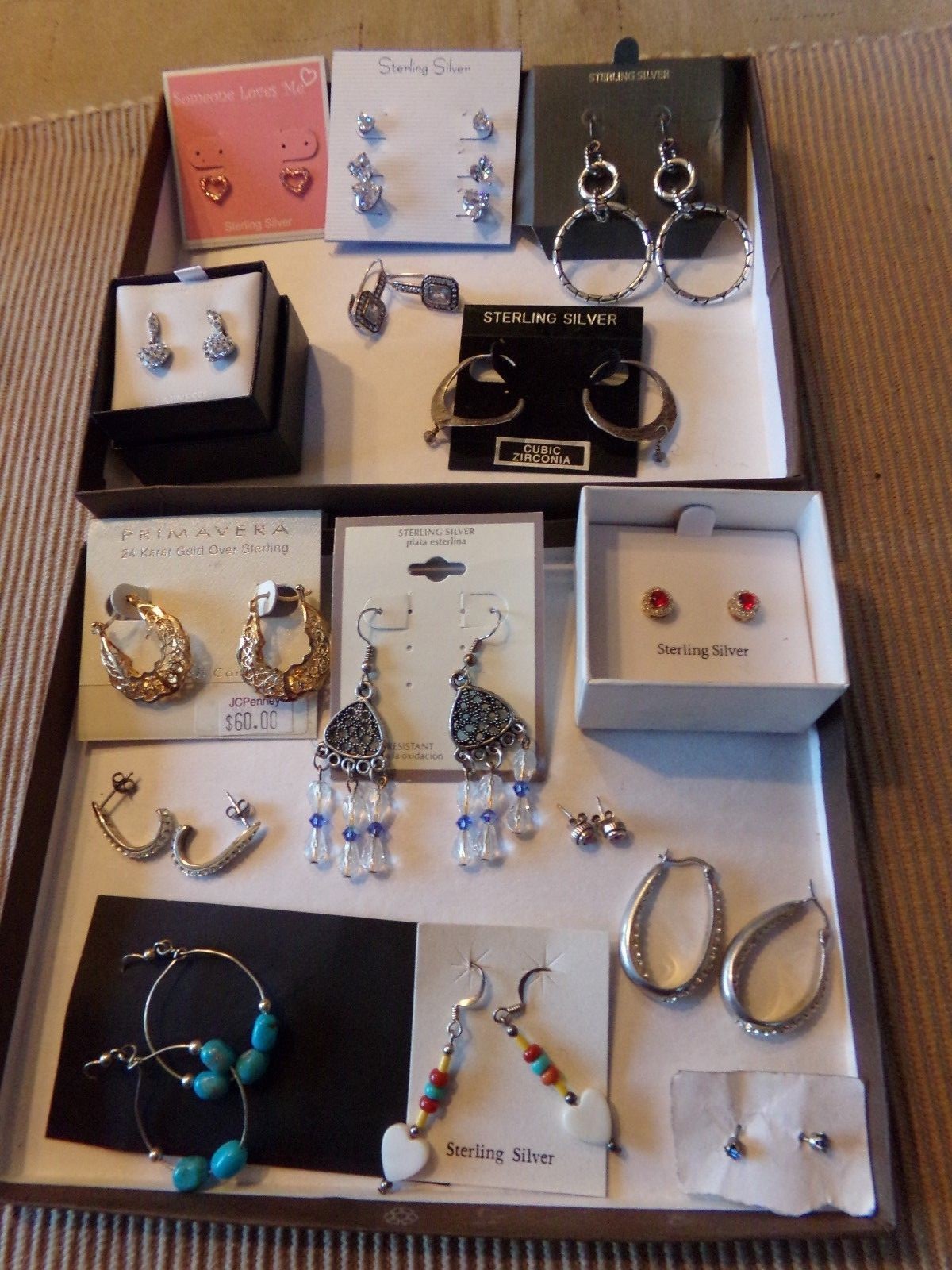 Sterling Silver Earrings Wholesale / Gift Lot - 16 Pair