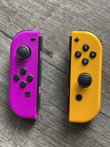 Nintendo Switch Joy Cons Purple Orange Controllers Original