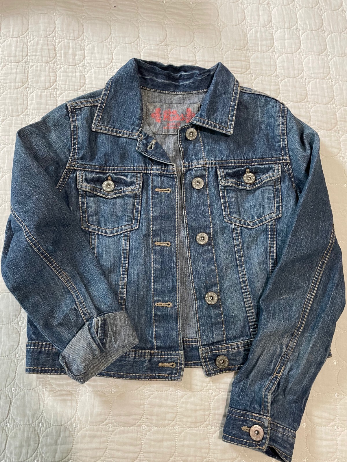 Girls MUDD Kohls Jean Denim Jacket Size Medium 10-12 Fourth