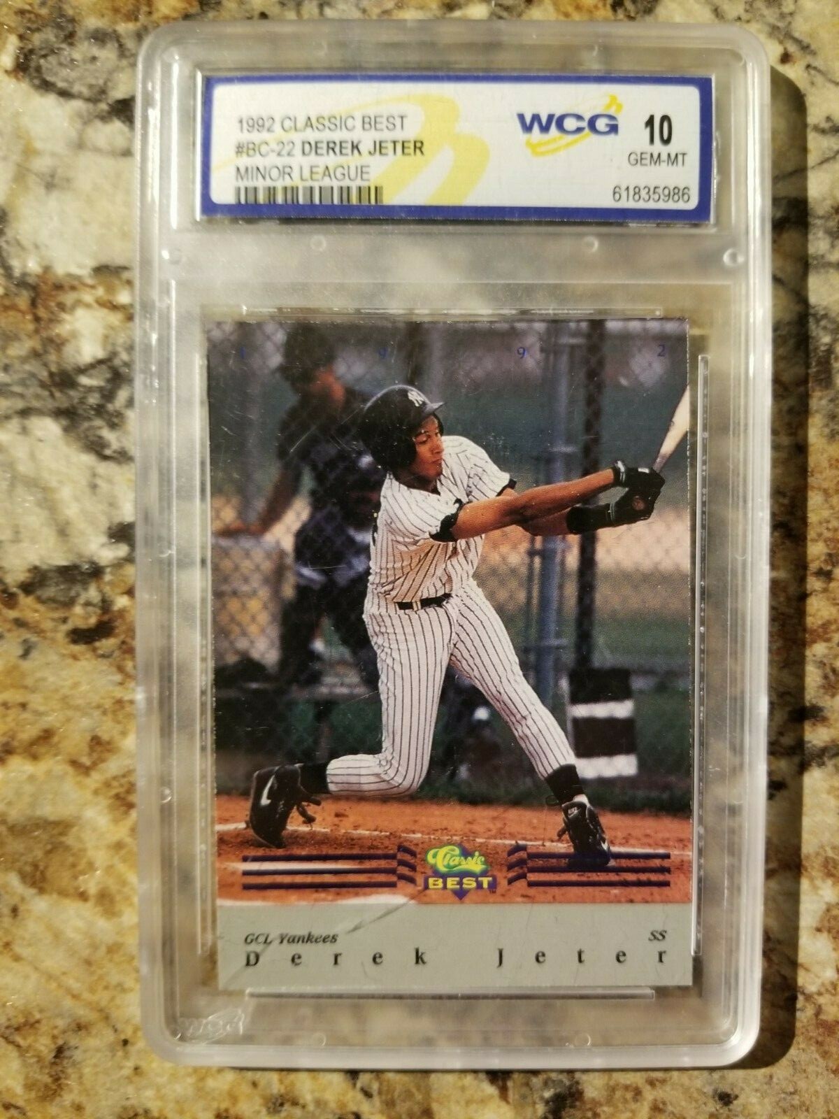 1992 CLASSIC BEST DEREK JETER #BC22 MINOR LEAGUE WCG #10 GEM