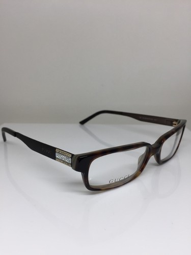 Pre-owned Gucci Gg 2939 Eyeglass Gg 2939/strass C. Njj Tortoise & Brown W/ Rhinestones In Clear Demo Lenses