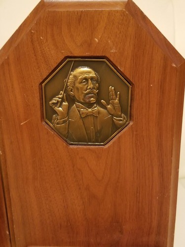 Set Of 2 Vintage Wooden Bookends Music Musician Composer Band Director