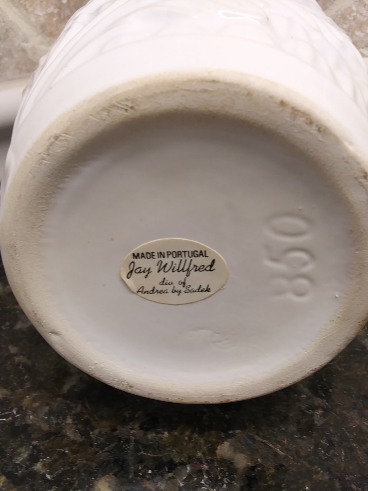 White Ceramic Pitcher Peonies Andrea by Sadek Jay Wilfred 9