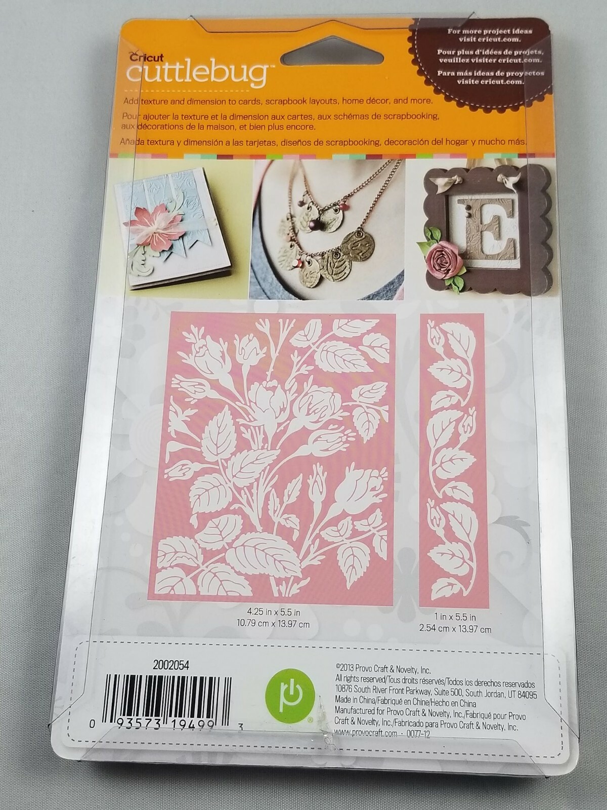 Anna Griffin Embossing Folder Card Making cherry and birds and swirls mayfair