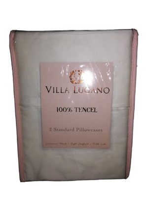New In Package Villa Lugano ''100% Tencel'' 2 Standard Pillowcases MSRP $40 