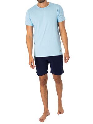 

Мужской пижамный комплект с короткими рукавами Lyle - Scott Charlie, синий, LSLSET9002221-9153