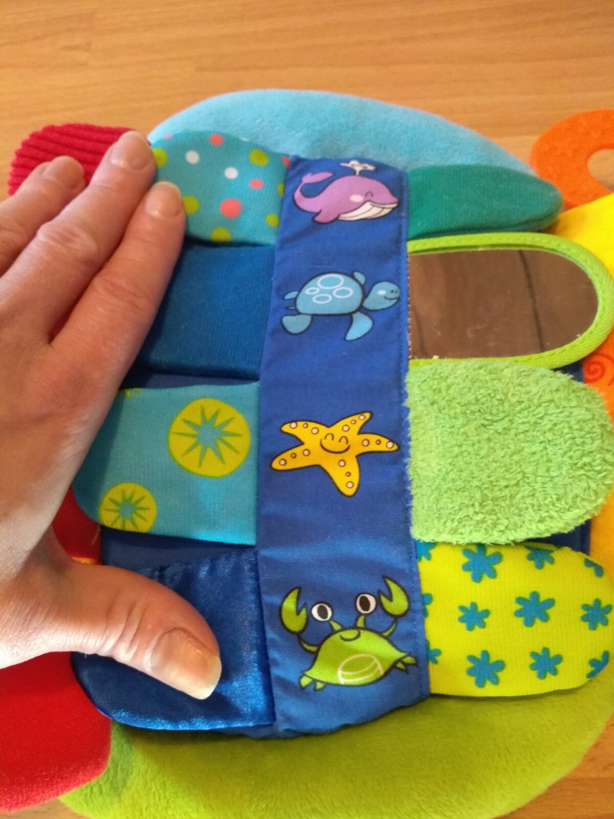 EUC MELISSA&DOUG K's Kids Plush FLIP FISH Baby Sensory Learning Educational Toy