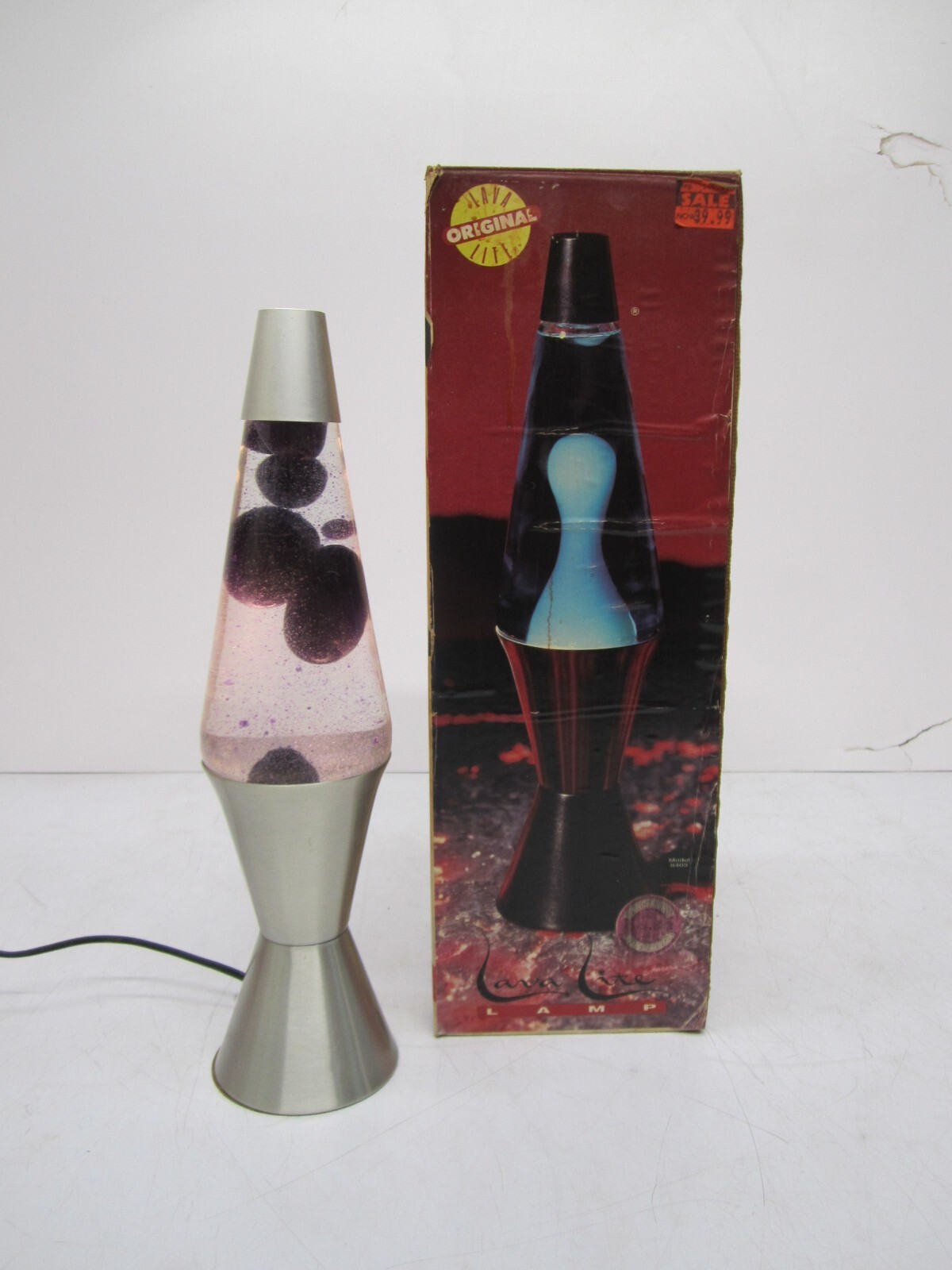 Vtg 1990s Lava-Simplex Lava Lite Lamp Light Fixture Purple