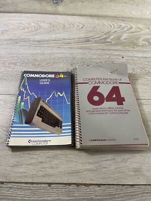 VINTAGE COMMODORE 64 USERS GUIDE manual book spiral bound Lot Of 2