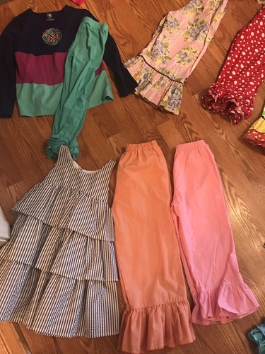 Giant Boutique Clothing Lot 40+ Pieces Ruffles Tops Sizes 4/5 6/7 Mixed