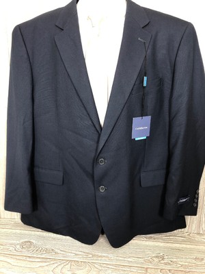 NWT Croft & Barrow Mens Poly Rayon Blue Sport Coat Jacket Sz 50R (t7)