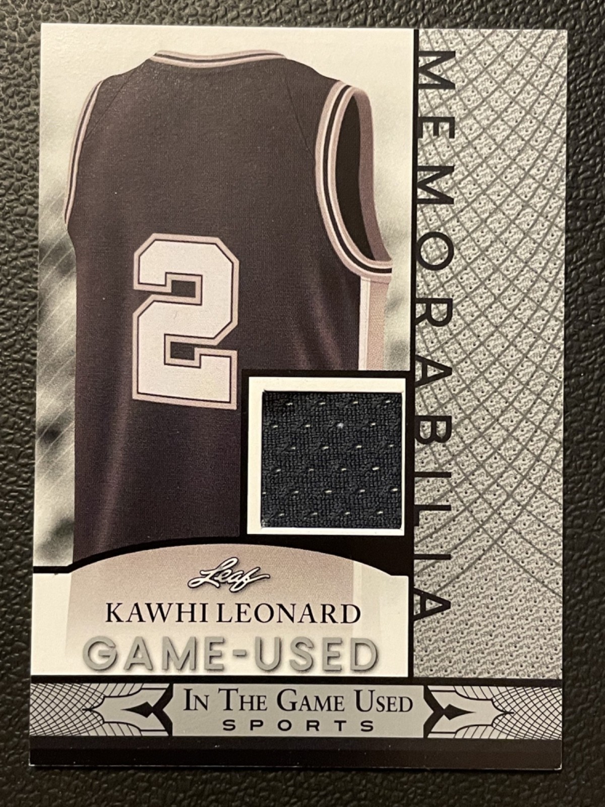 2024 Leaf In The Game Used Memorabilia Silver Kawhi Leonard Jersey