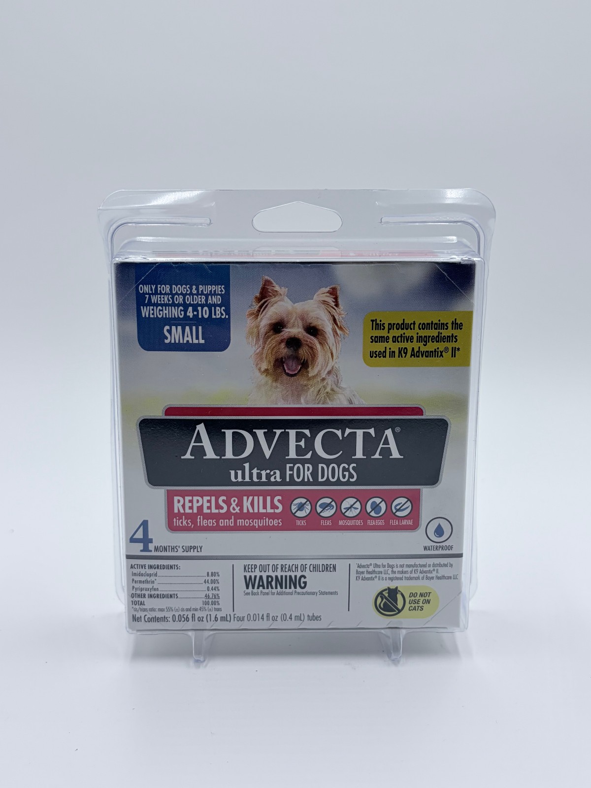 Advecta Ultra Flea Treatment For Small Dogs - 4 to 10 lbs - 4 Monthly Treatments