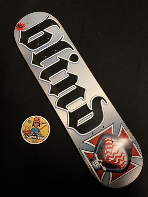 RARE MINI Blind Skateboard Deck Red Reaper Flame Face Silver Logo Ronnie Creager