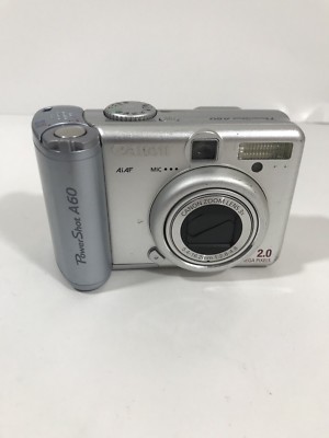 Canon PowerShot A60 2.0MP Digital Camera - 3X Zoom - Silver - NO POWER