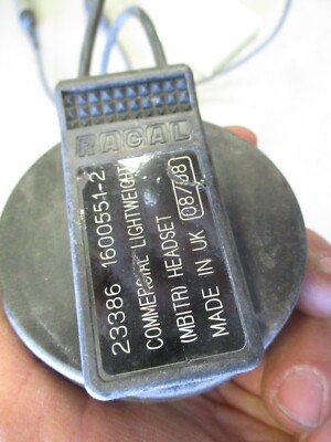 1 Used Thales Racal MBITR Light Weight Commercial Headset for Parts/Repair