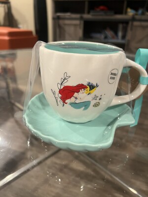 NWT 2024 Rae Dunn Disney Princess Ariel The Little Mermaid Cup & Saucer