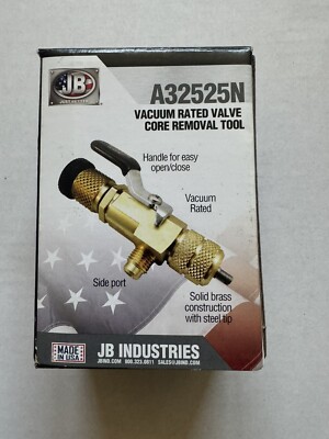 NEW JB INDUSTRIES A32525N Vacuum Rated Valve Core Removal Tool