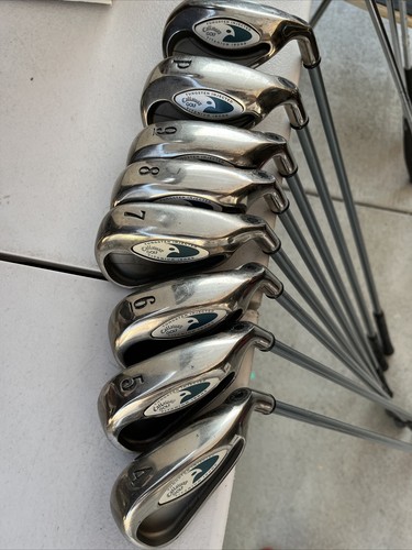 Callaway Golf Tungsten Injected Titanium Iron Set 4-9, S,W - Needs Grips Replace