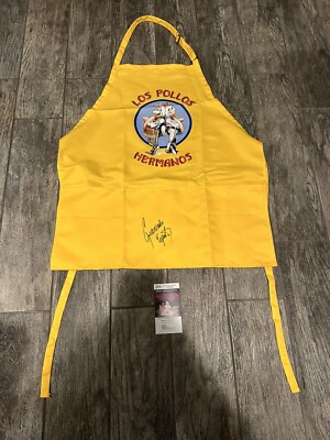 GIANCARLO ESPOSITO SIGNED LOS POLLOS APRON BREAKING BAD JSA COA AUTOGRAPHED GUS