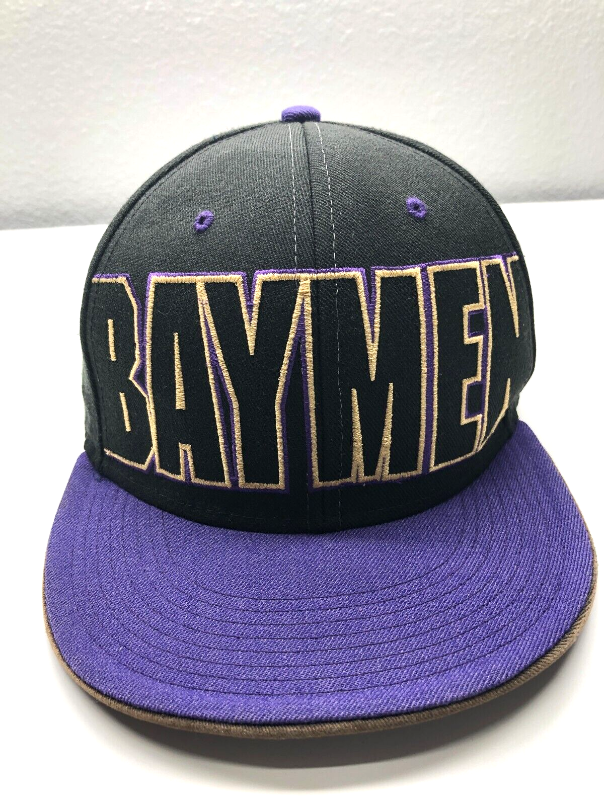 Baymen OC Sports Baseball Cap Black Purple Mens OSFM Snapback
