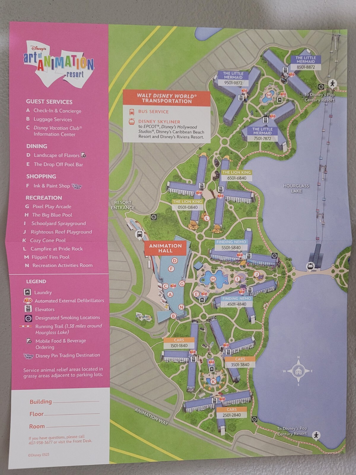 Disney's Art of Animation Resort Property Map hotel Disney