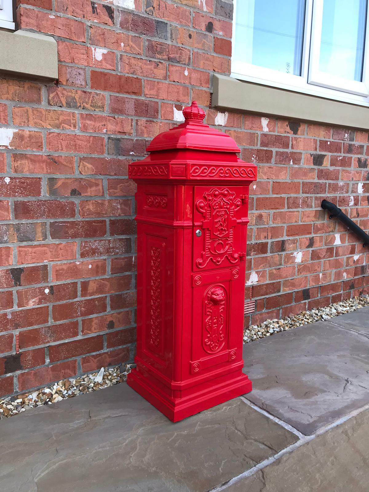 METZ Large Red Letter Box Post Box Mail Letterbox Drop Tall Free