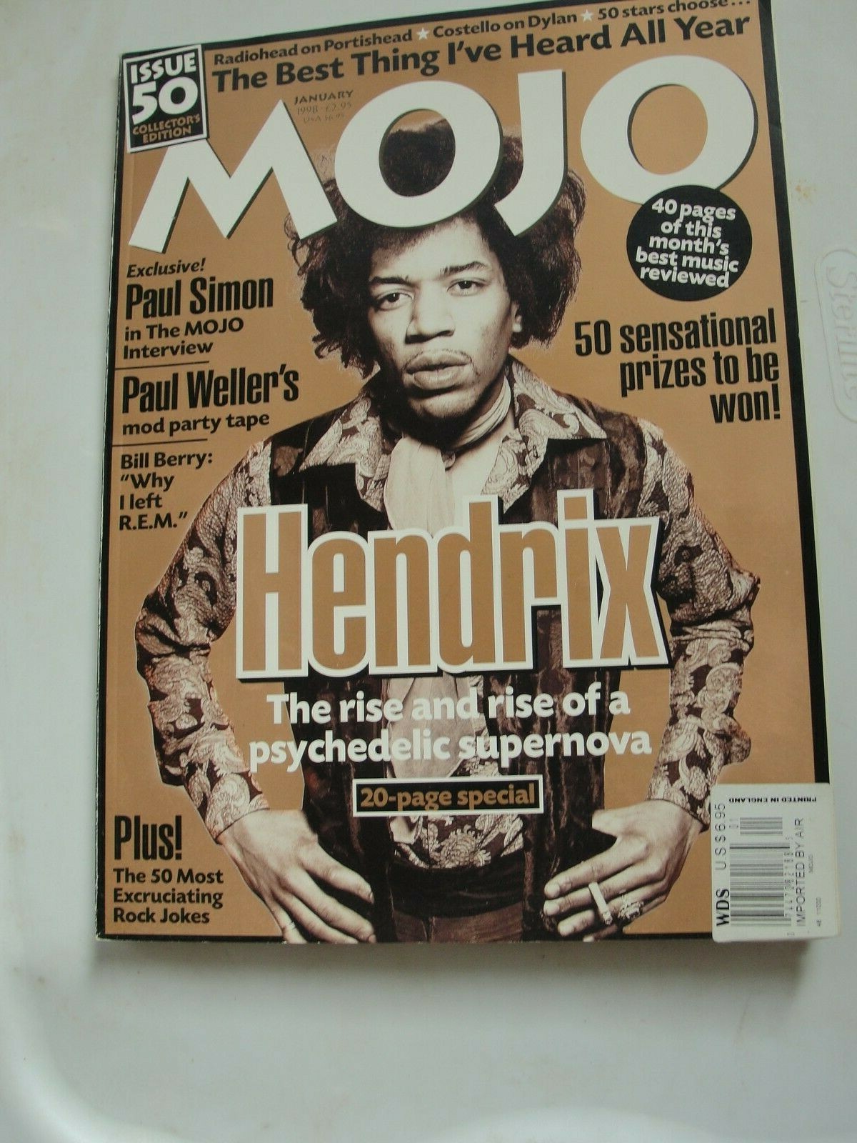 Mojo Magazine January 1998 Jimi Hendrix Paul Simon REM Music