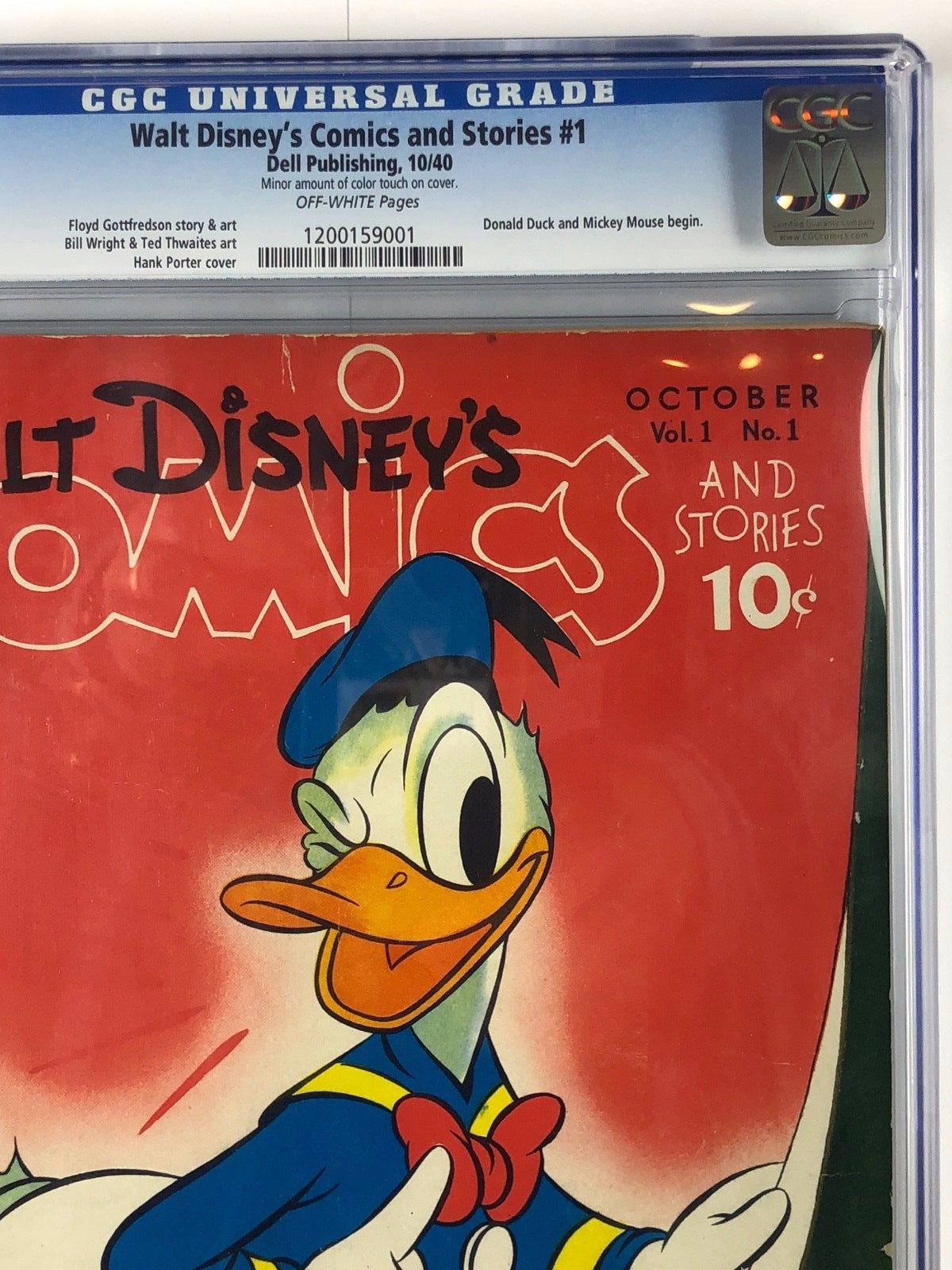 Very Rare Walt Disney's Comics and Stories #1 CGC 6.5 Donald Duck Mickey Mouse