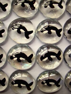 Orca Whale hand painted glass gems party favors Table Confetti