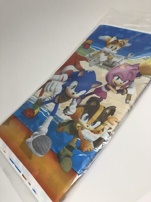 Official 2015 SONIC BOOM Tablecloth Birthday Express SEGA RARE Hedgehog Toy Game