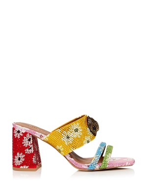 Женские босоножки KURT GEIGER Yellow Eagle Kensington на блочном каблуке без шнуровки на каблуке 5,5