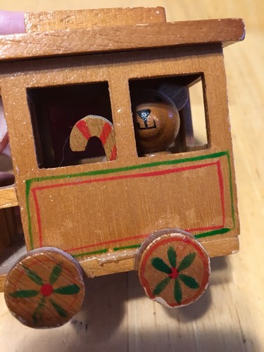 Vintage Christmas Decor Wood Santa Train Dakin 1984-88 Parts Only
