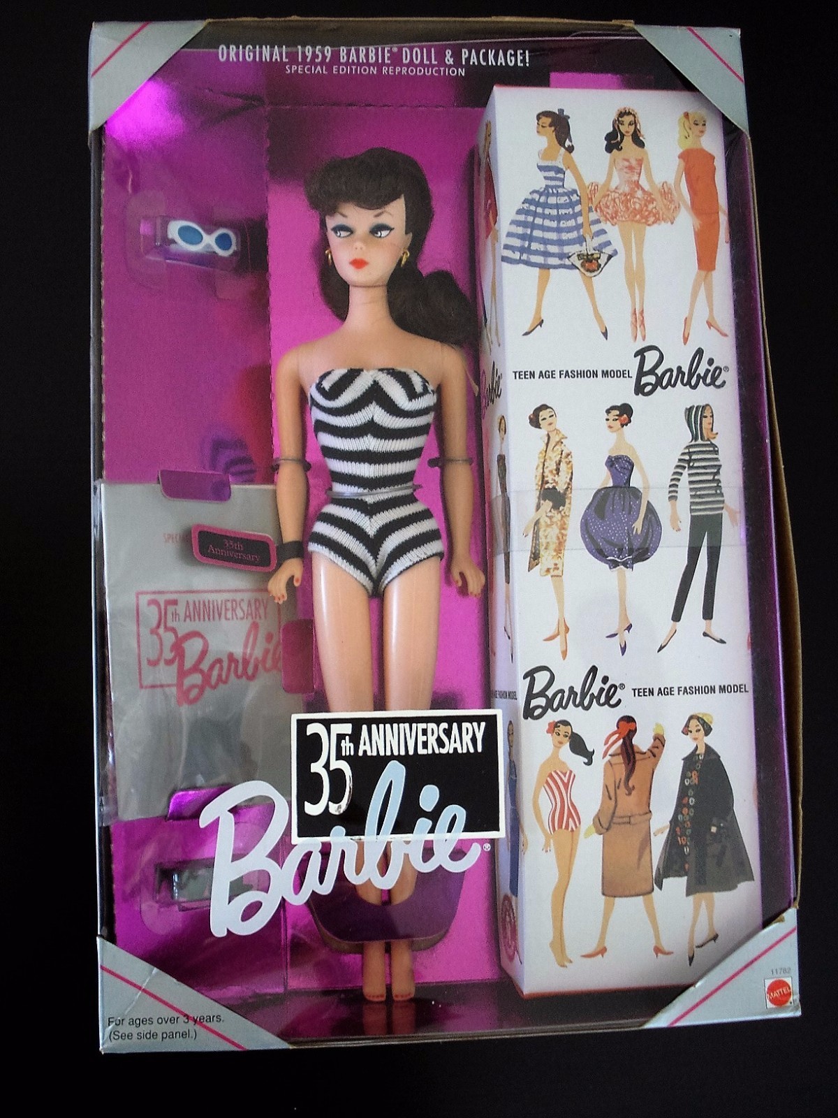 Original 1959 Barbie Doll & Package Reproduction 35th Original 1959 Barbie Doll & Package Reproduction 35th